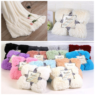 Fluffy Velvet Fleece Throw Blanket - Cot to Queen Size