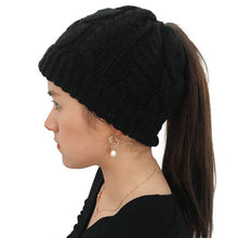 Load image into Gallery viewer, Braided Ponytail Beanie