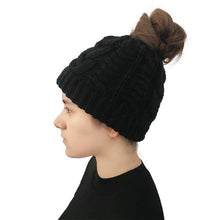 Load image into Gallery viewer, Braided Ponytail Beanie