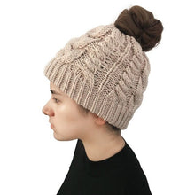 Load image into Gallery viewer, Braided Ponytail Beanie