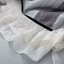 Load image into Gallery viewer, Bamboo Cotton Luxury Grey Lace Bedding set