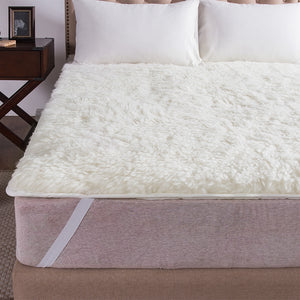 100% Wool Quilted Mattress Topper