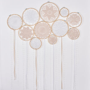 DIY Large Doily Lace Dream Catcher