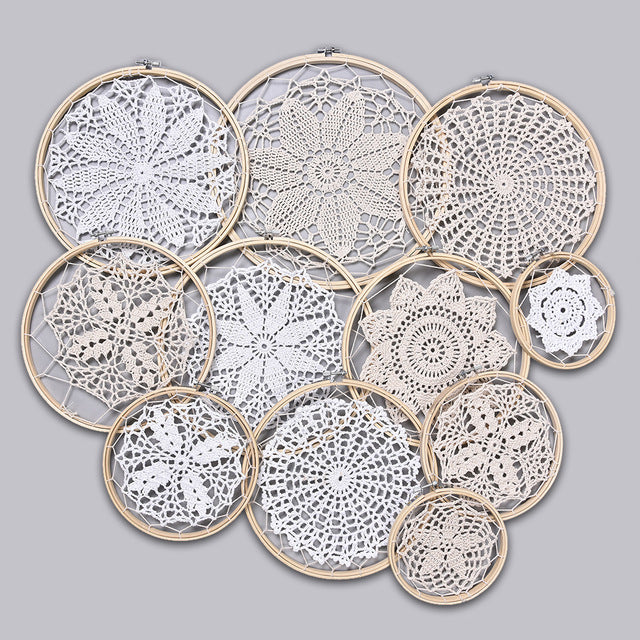 DIY Large Doily Lace Dream Catcher