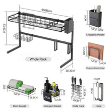 Load image into Gallery viewer, 2-Tier Dish Drying Rack Organizer Single or Double Sink