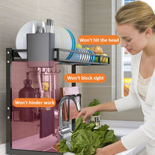 Load image into Gallery viewer, 2-Tier Dish Drying Rack Organizer Single or Double Sink