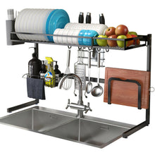 Load image into Gallery viewer, 2-Tier Dish Drying Rack Organizer Single or Double Sink