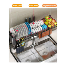 Load image into Gallery viewer, 2-Tier Dish Drying Rack Organizer Single or Double Sink