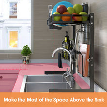 Load image into Gallery viewer, 2-Tier Dish Drying Rack Organizer Single or Double Sink