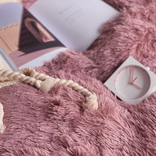 Load image into Gallery viewer, Fluffy Faux Mink &amp; Velvet Fleece Quilt Cover Set - Soft Dusty Rose